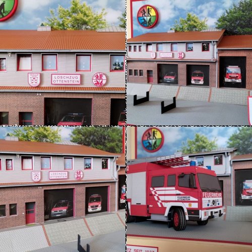 Fire truck diorama